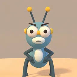 Pip ant 3D turntable spin